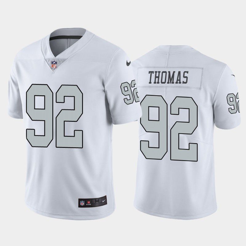 Men Oakland Raiders #92 Solomon Thomas Nike White Color Rush Legend NFL Jersey